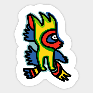 Aztec Rainbow Graffiti Street Art Character Sticker